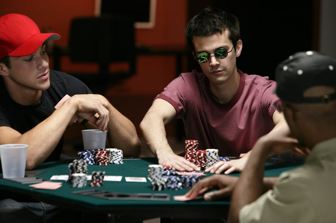 Men playing poker